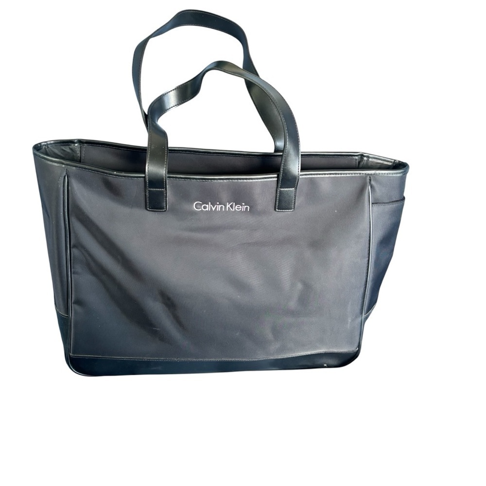 Calvin Klein Black Large Zipper Tote Bag